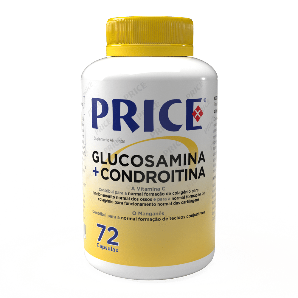 Glucosamina + Condroitina 72 caps - Price Glucosamina + Condroitina, suplemento alimentar