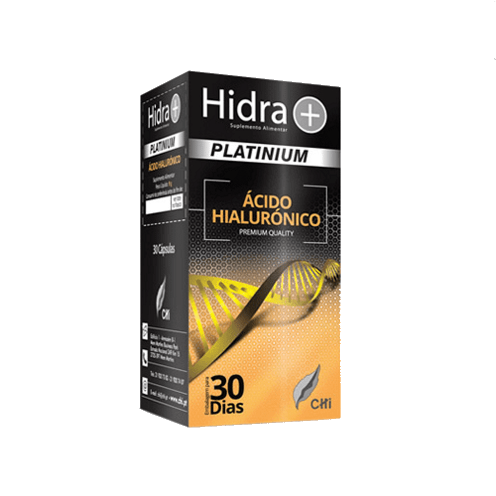 Hidra+ Platinium Acido Hialuronico 30 Caps Hidra + Platinium + Ácido Hialurónico, suplemento alimentar