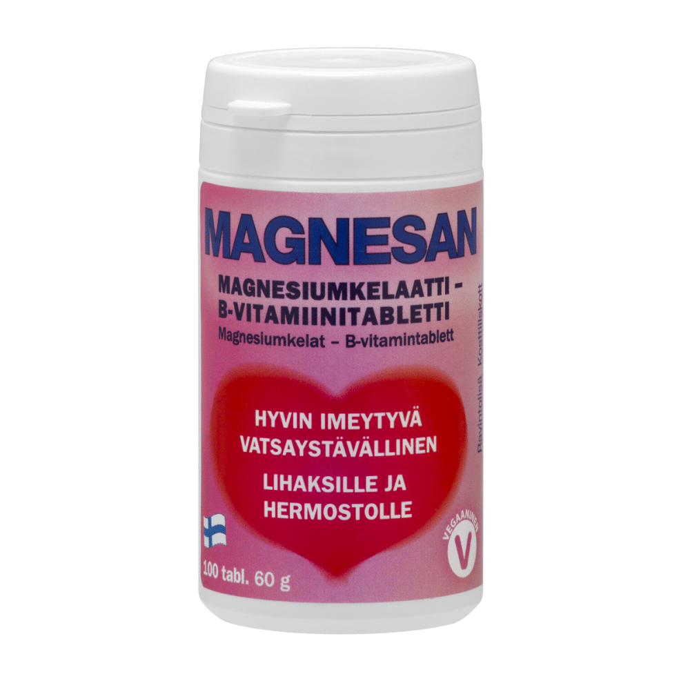 Magnesan 100comp Magnesan, suplemento alimentar vegetariano