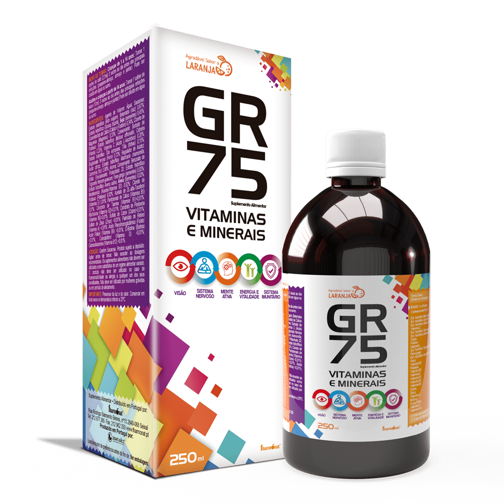 Multivitaminas Xarope GR 75 GR 75 Vitaminas e Minerais, suplemento alimentar