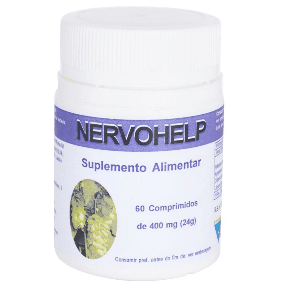 NervoHelp 60 Comp NervoHelp, suplemento alimentar para o sistema nervoso