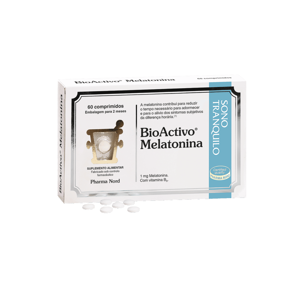 Bioactivo Melatonina 60 Comp BioActivo Melatonina, suplemento alimentar sem glúten