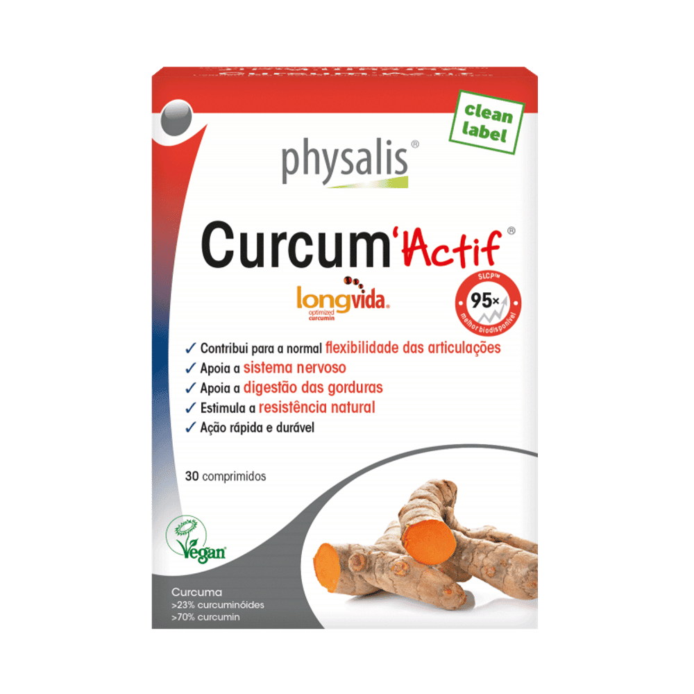 Curcum Actif 30 Comp Curcum'Actif, suplemento alimentar vegan
