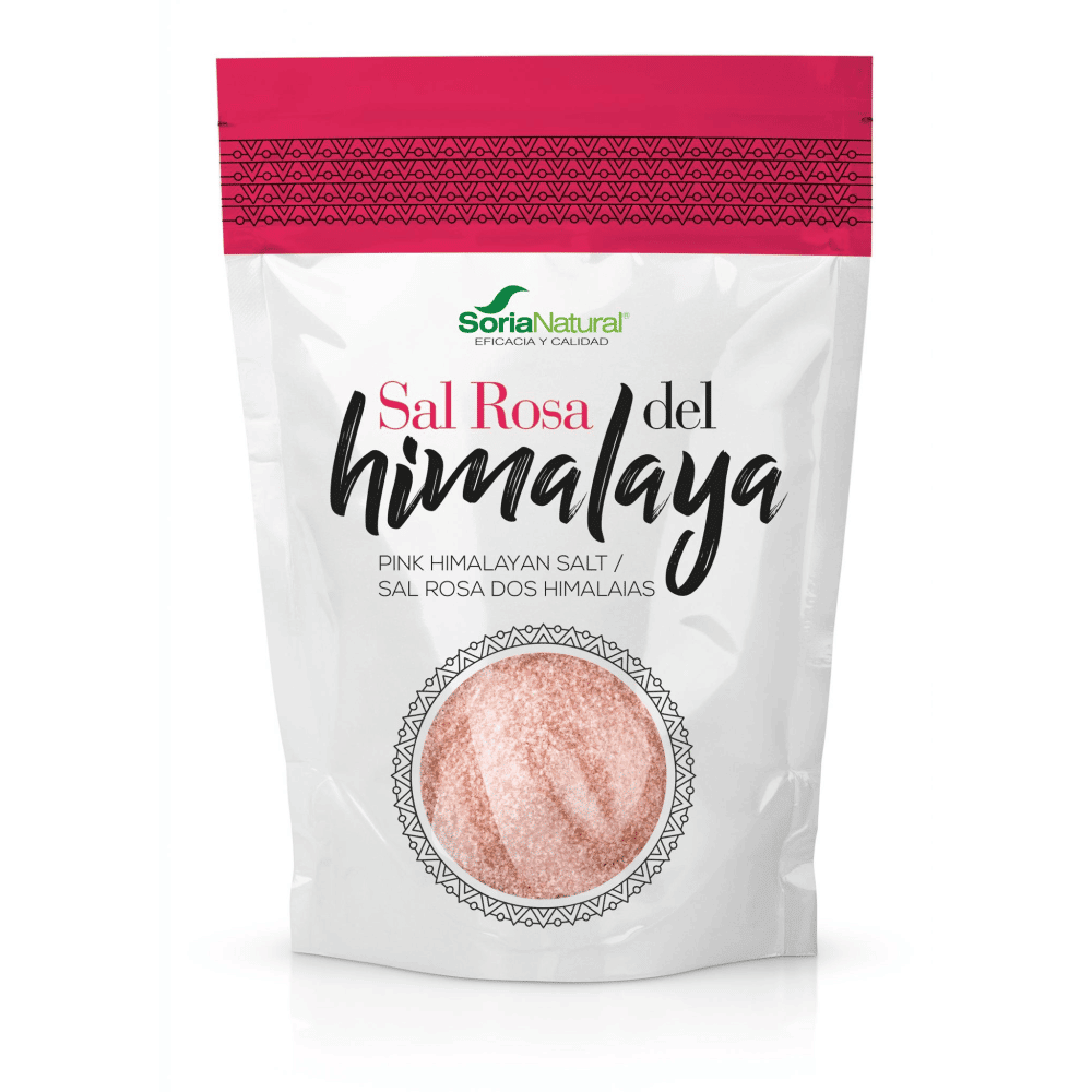 Sal Rosa dos Himalayas 1 Kg Soria Natural Sal Rosa dos Himalaias