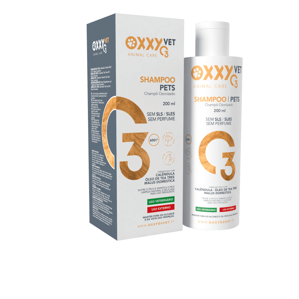 Shampoo Shampoo Pets, shampoo natural à base de azeite ozonizado