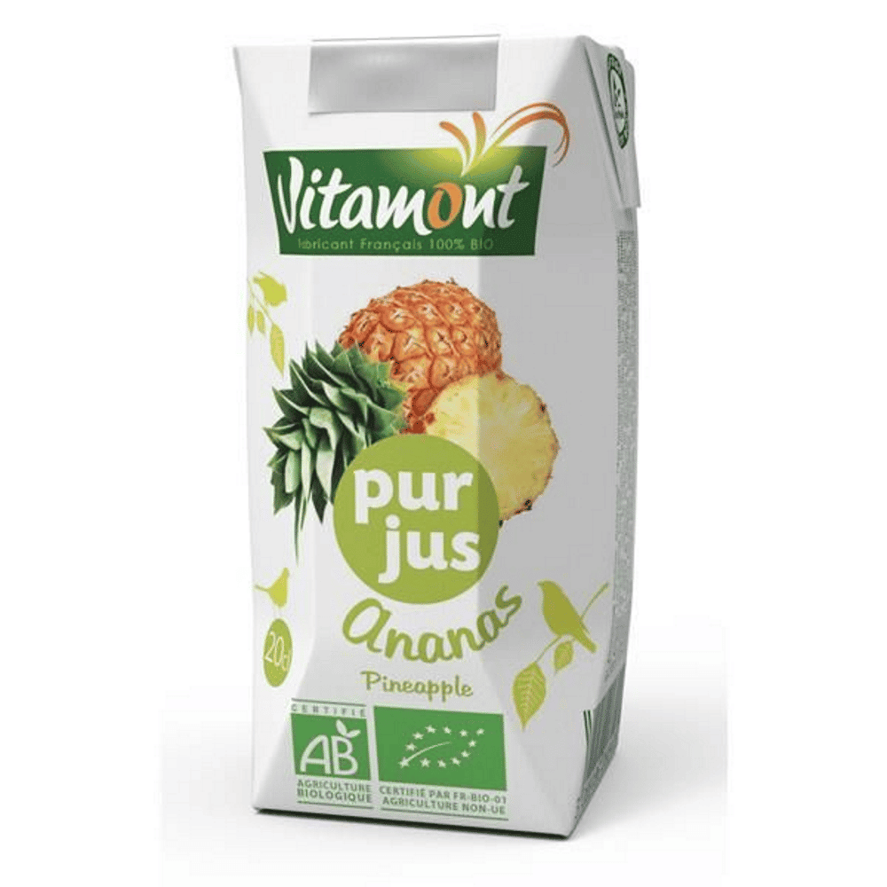 Sumo Ananas Bio 20cl Vitamont Sumo de Ananás Bio, agricultura biológica certificada