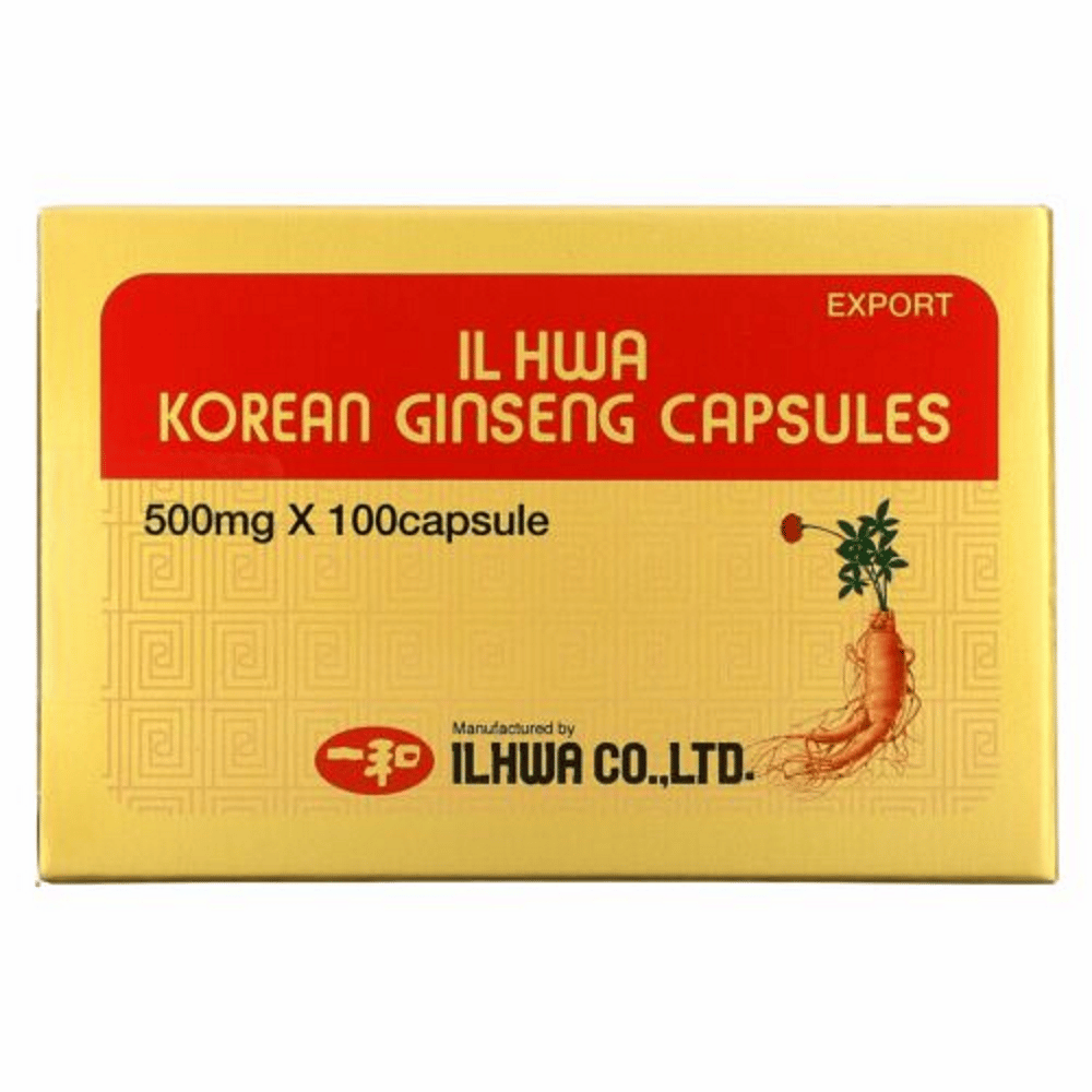 Ginseng 100 100caps Ilhwa Korean Ginseng Capsules, suplemento alimentar