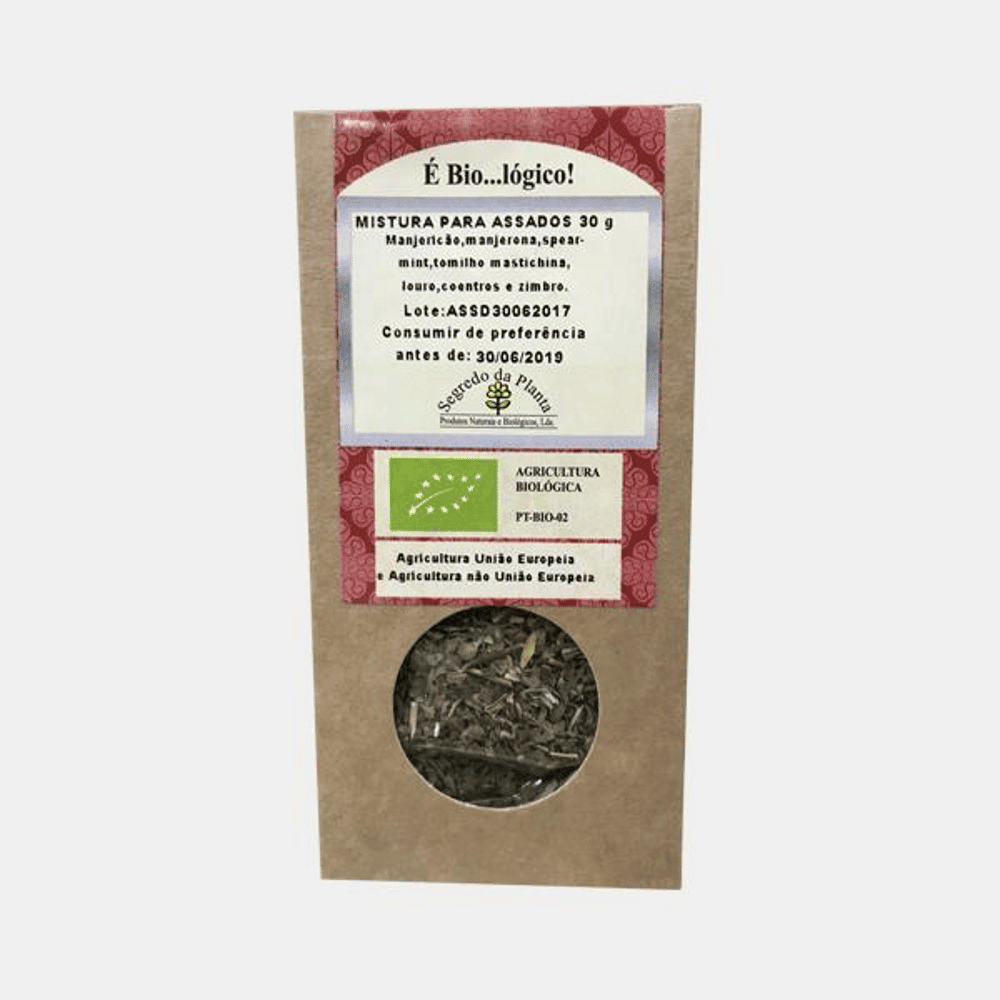 Mistura Ervas Assados Carne Bio 30gr Mistura para Assados, ingredientes biológicos