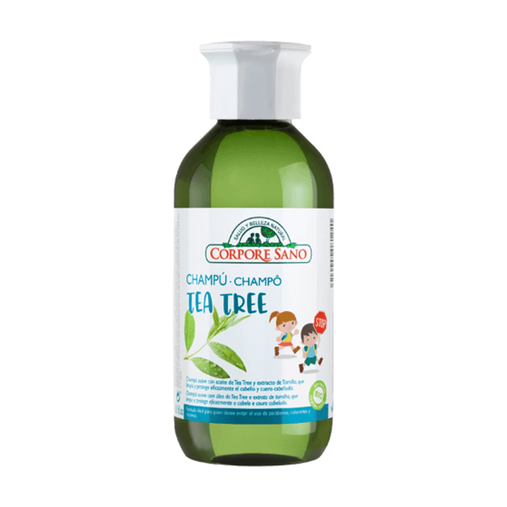 Champô Tea Tree, com ingredientes biológicos, cosmética vegan