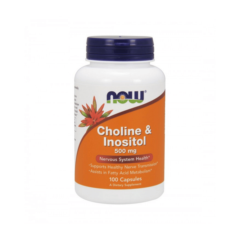 Choline Inositol 100 caps 250mg Choline & Inositol, suplemento alimentar vegan e vegetariano