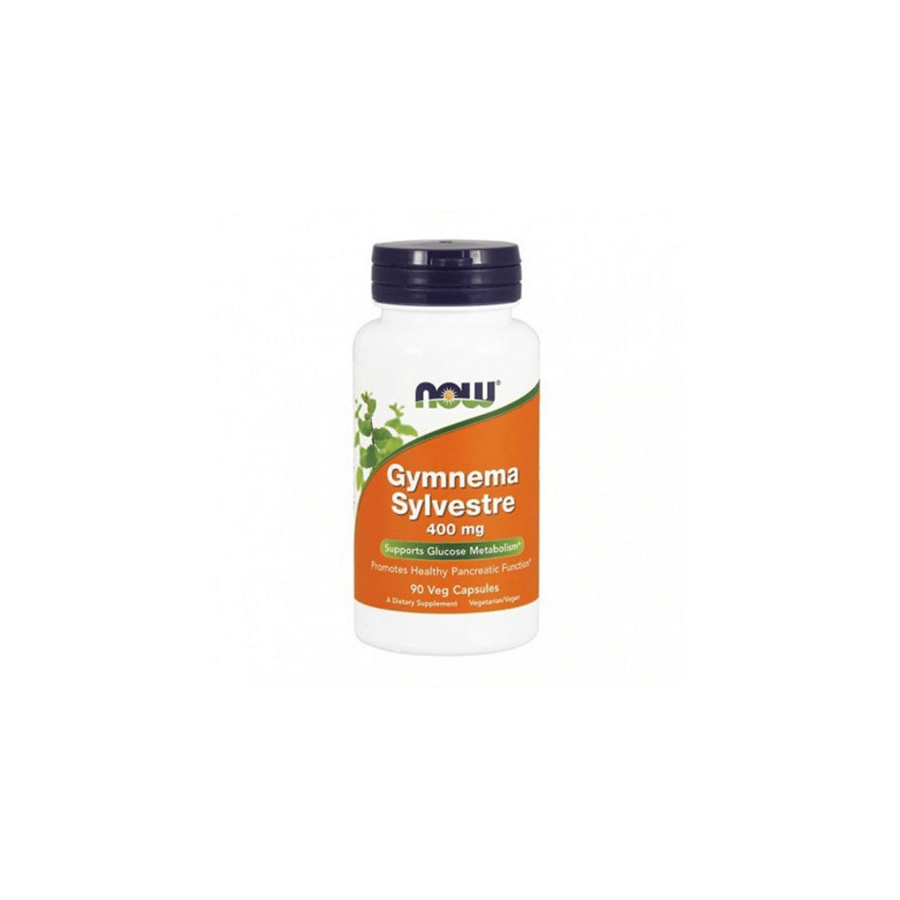 Gymnema Silvestre 400 mg 90 Caps Now Gymnema Sylvestre, suplemento alimentar sem glúten, sem soja, vegan, vegetariano