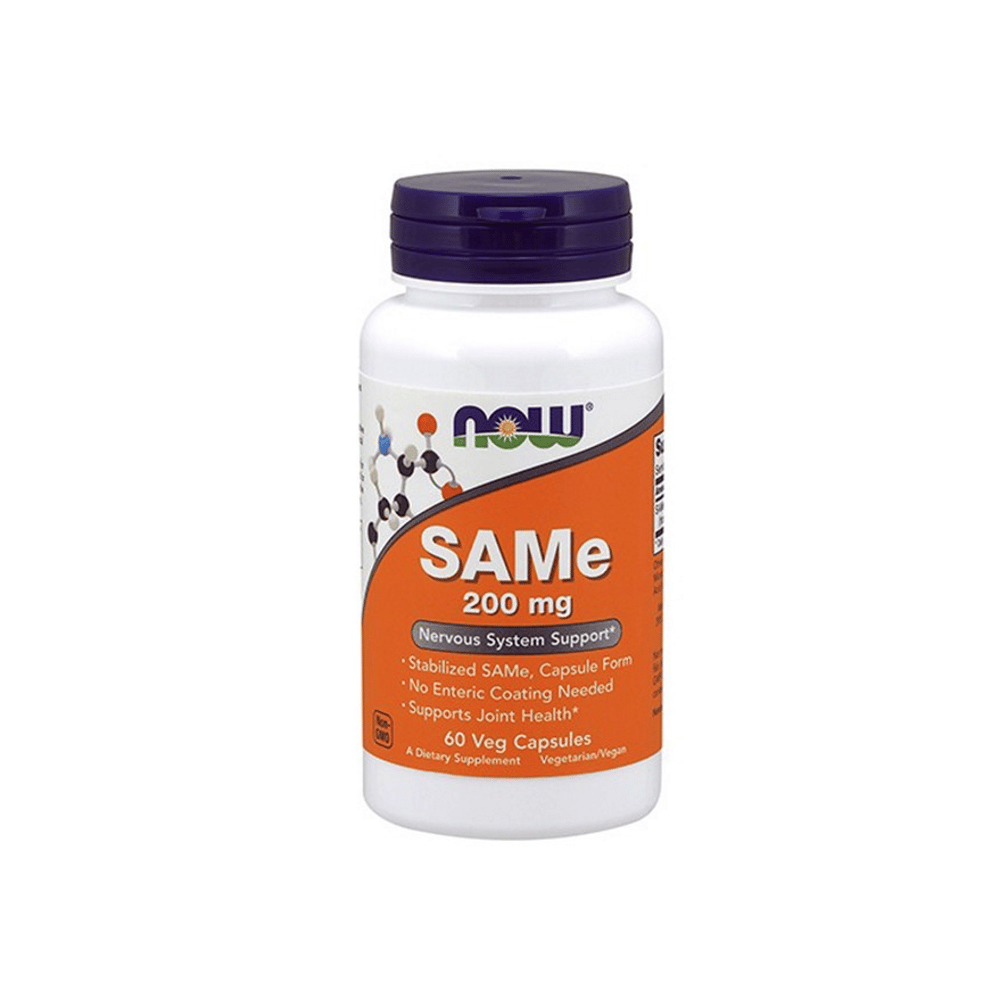 SAM-e 200mg 60 VegCaps Now SAMe, suplemento alimentar vegan e vegetariano