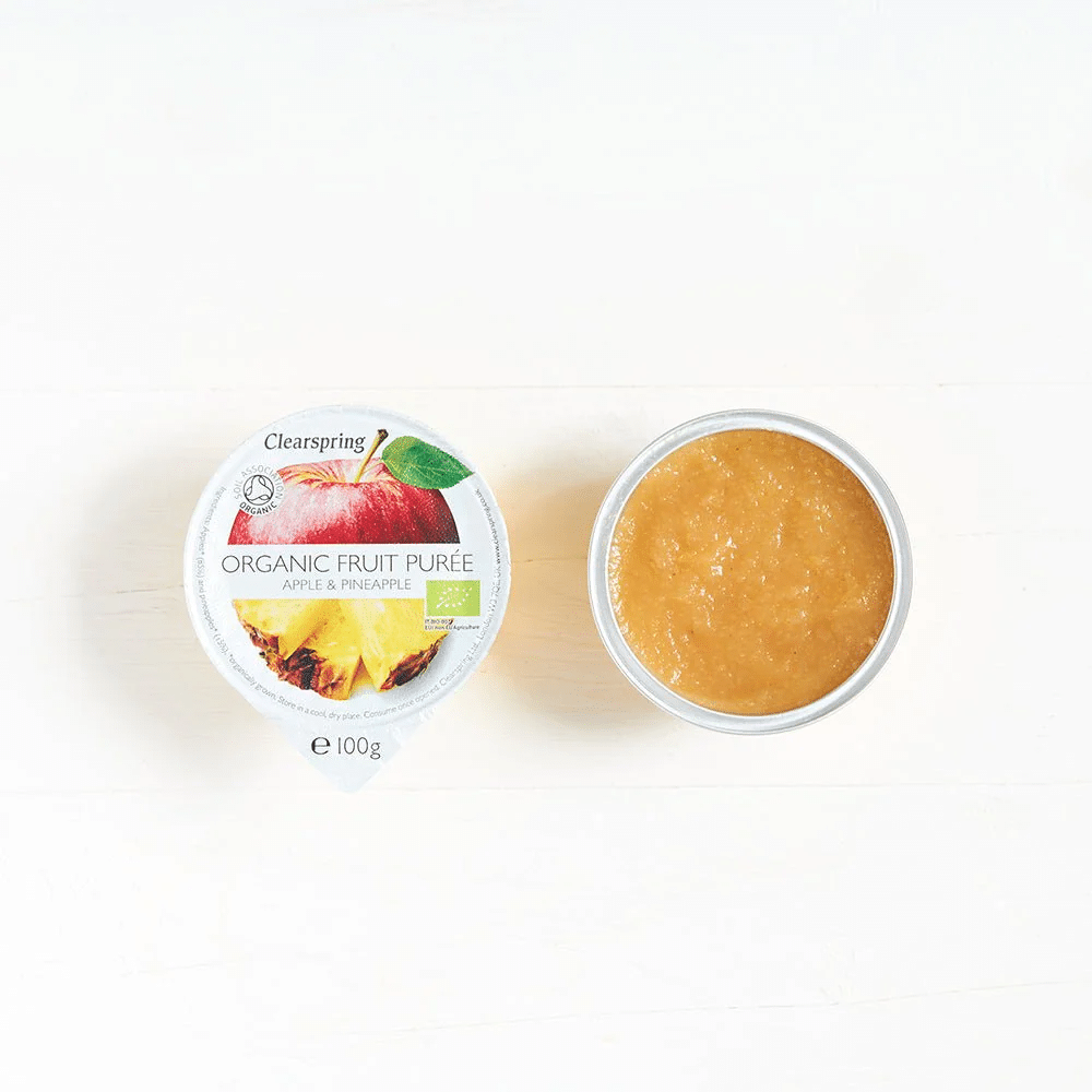 Puré e Fruta Maça+Ananás Bio 2x100gr C.Spring Puré Fruta Maçã e Ananás, biológico