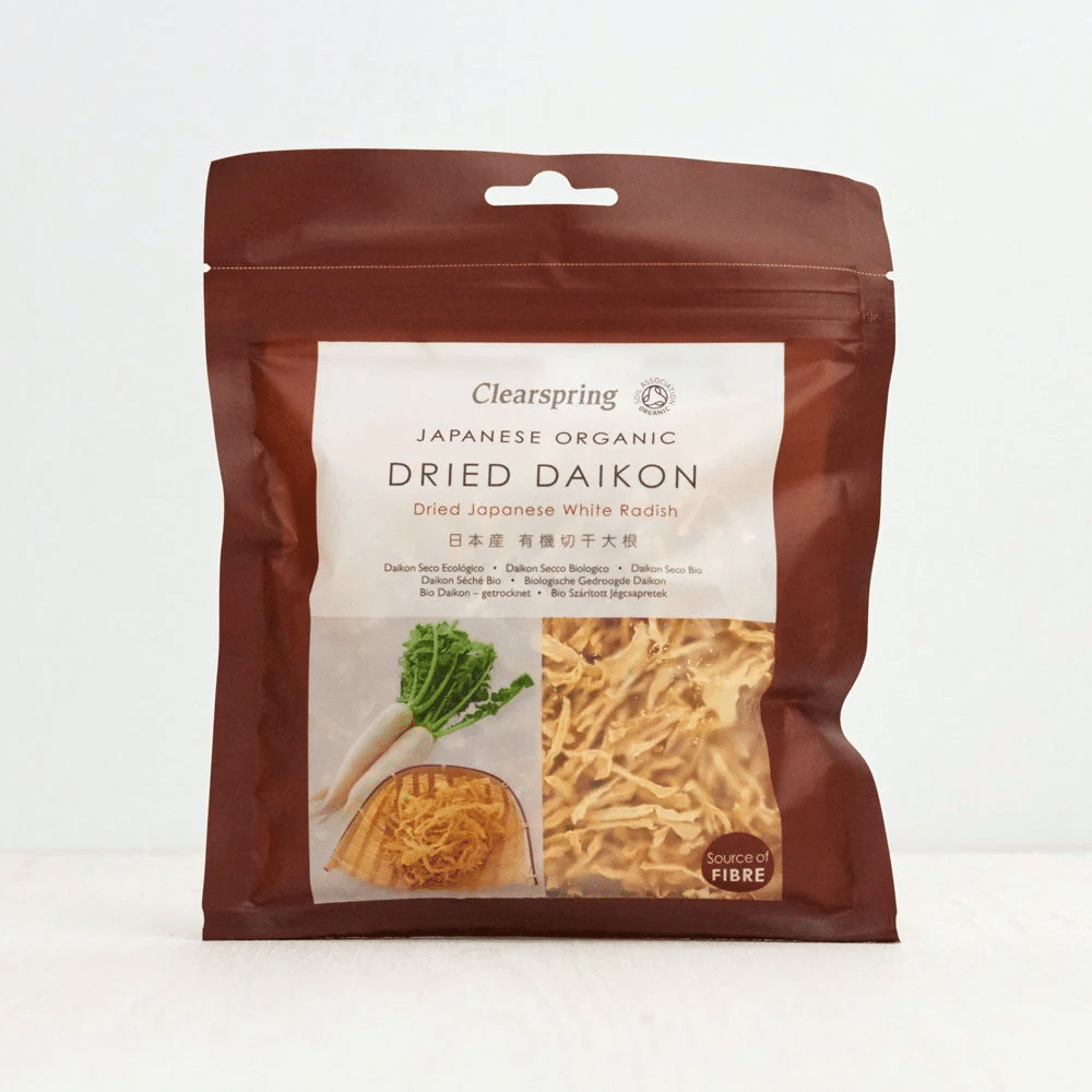 Rábano seco daikon japonês 30g bio Clearspring Rábano Seco, biológico, adequado a vegans e vegetarianos
