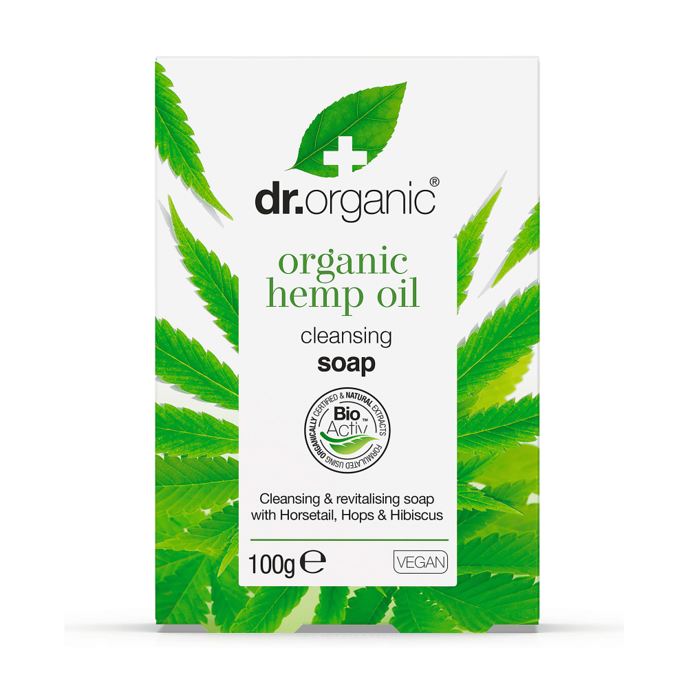 Sabonete Canhamo Bio 100gr Dr Organic Sabonete Óleo de Cânhamo, com ingredientes biológicos, para vegans