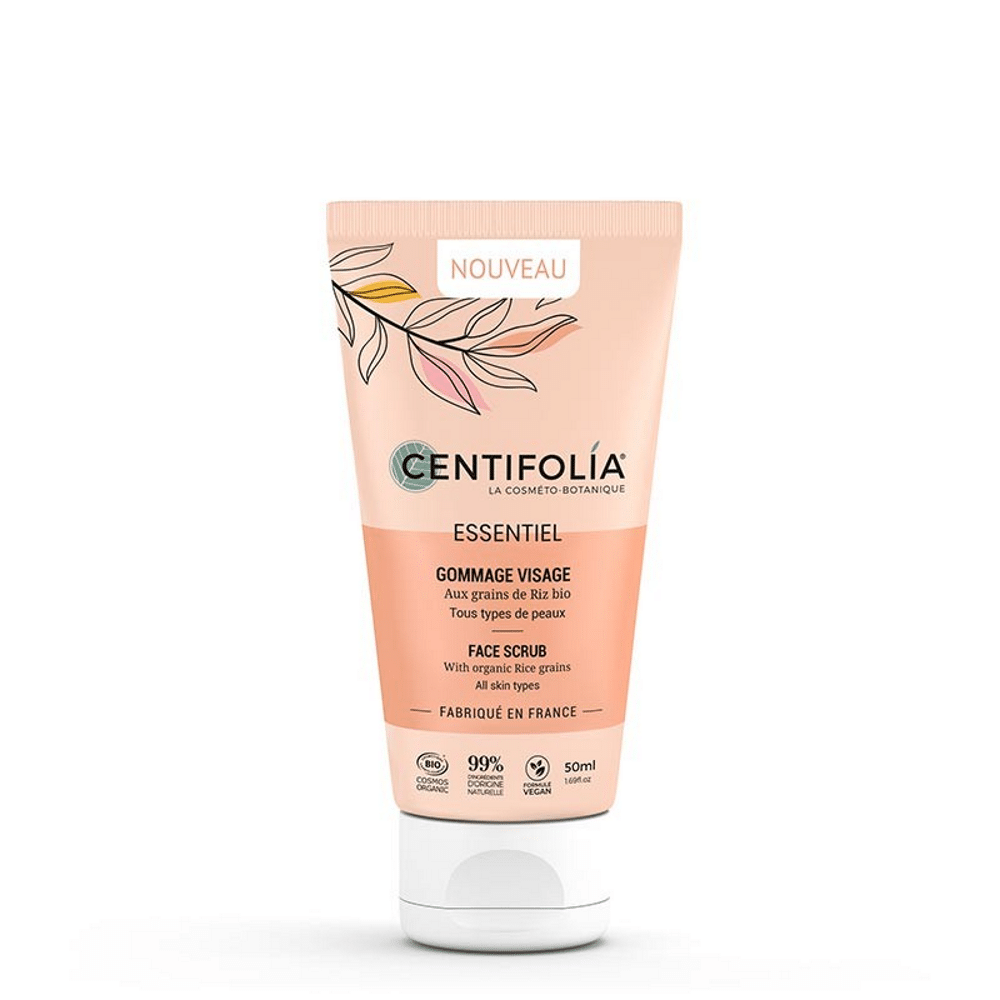 Esfoliante rosto ESSENTIEL 50ml Centifolia Esfoliante de Rosto Essentiel, com ingredientes biológicos, para vegans