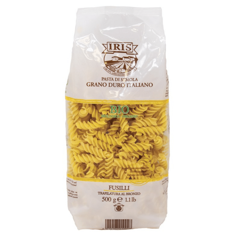 Fusili de trigo duro bio 500g IRIS Fusilli de Trigo Duro, de agricultura biológica