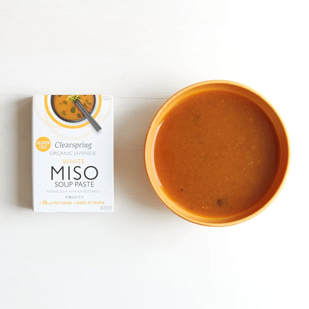 Sopa Instantanea Miso Branco Bio Algas 60gr C. Spring 2 Sopa Instantânea Miso Branco com Algas, com ingredientes biológicos, sem glúten e adequado a vegetarianos e a vegans