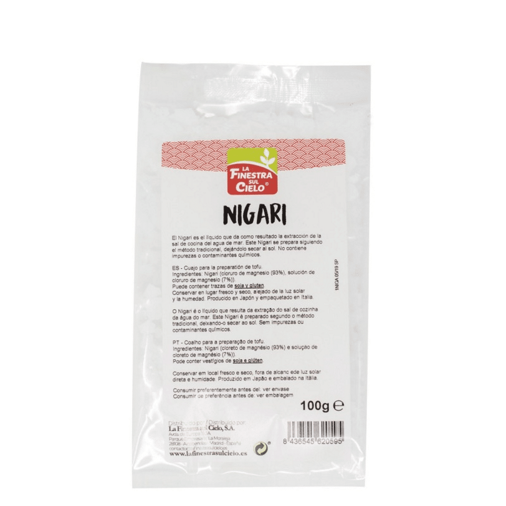 Nigari Preparado para Tofu 100gr Nigari Preparado para Tofu sem químicos ou contaminantes