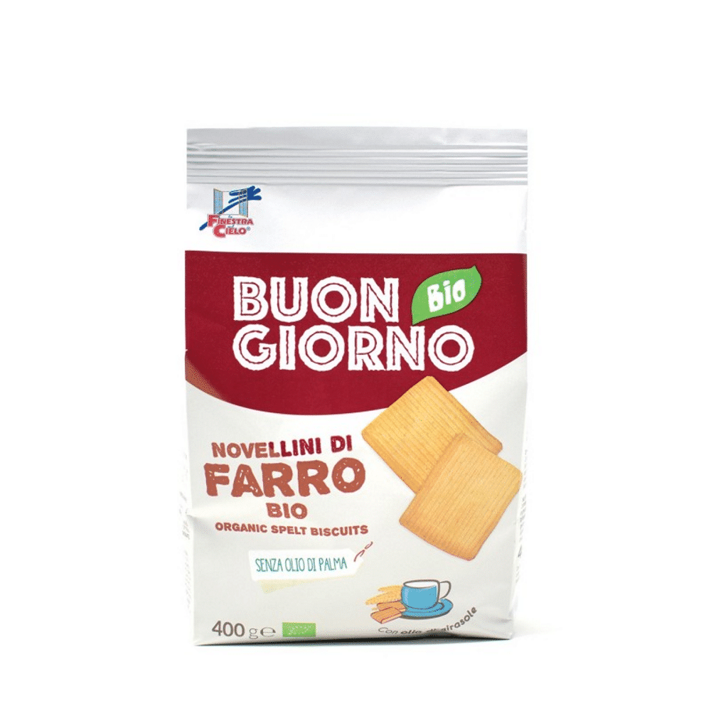 Novellini de Espelta Bio 400gr Novellini de Espelta com ingredientes biológicos