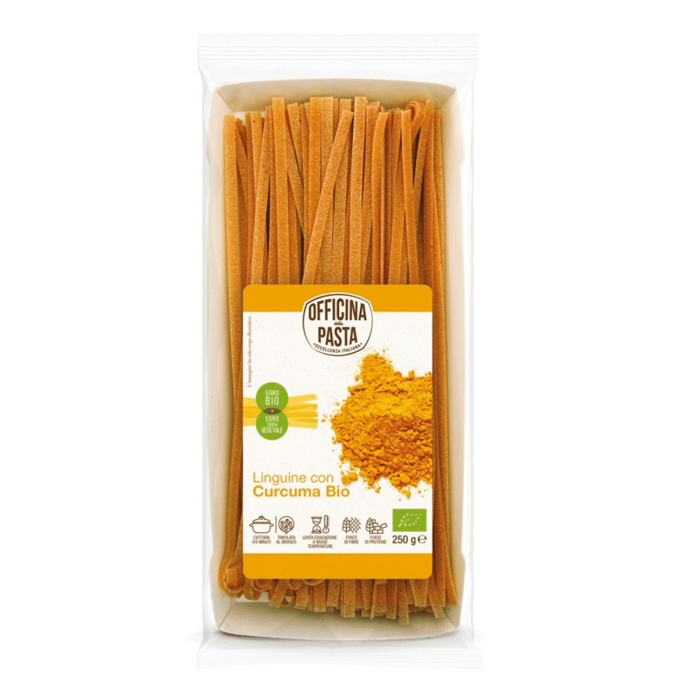 Linguine com curcuma Bio 250gr Linguine com Curcuma de origem biológica