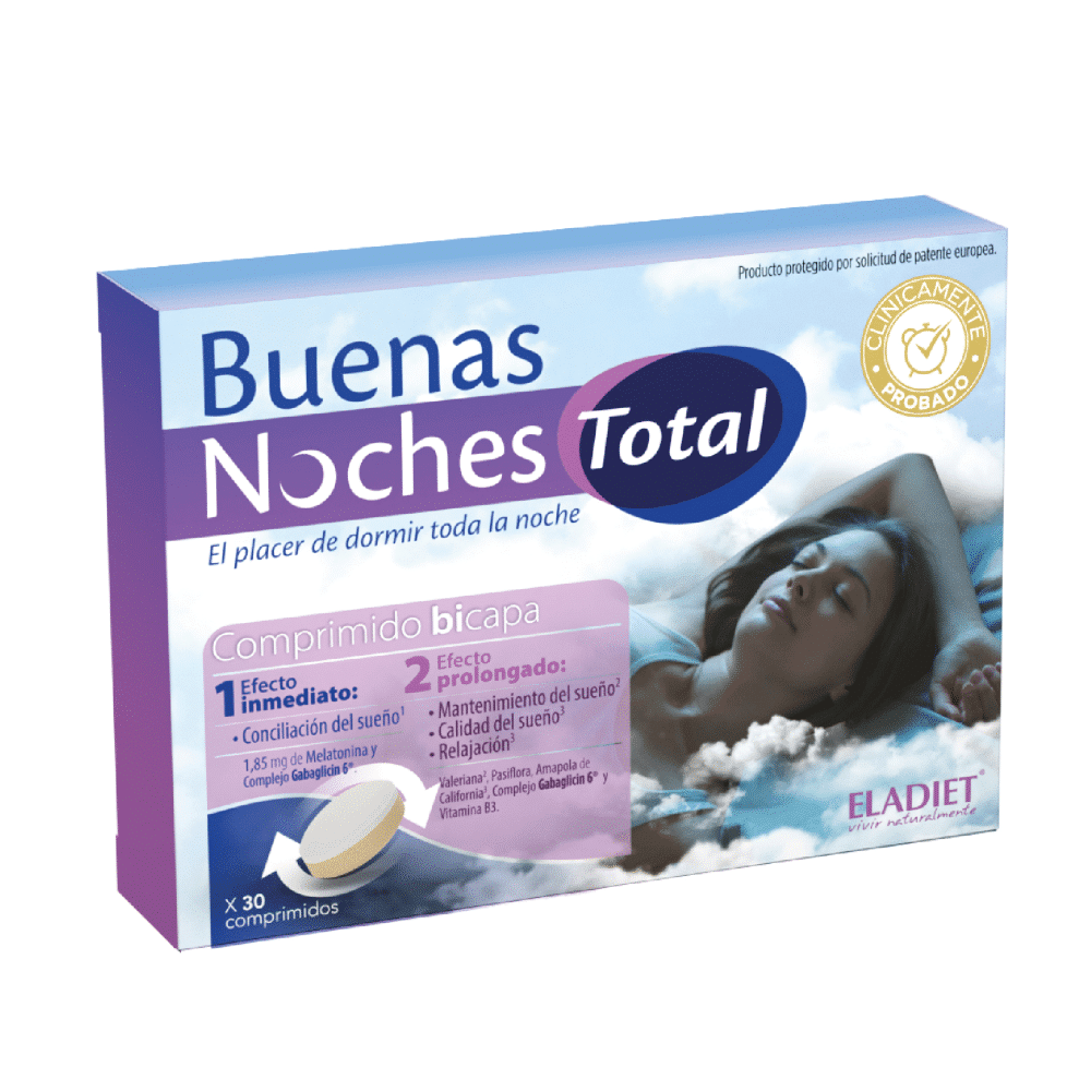 Buenas Noches Total 30 comp Eladiet Boas Noites Total, suplemento alimentar
