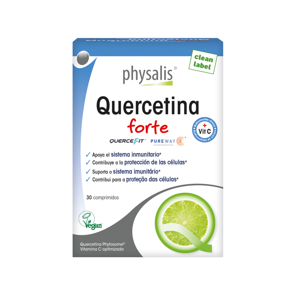 Quercetina Forte Bio 30comp Physalis Quercetina Forte, suplemento alimentar vegan