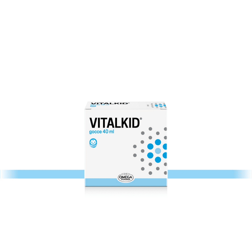 Vitakid Gotas 40 ml Omega Pharma Vitalkid Gotas, suplemento alimentar sem glúten, sem lactose