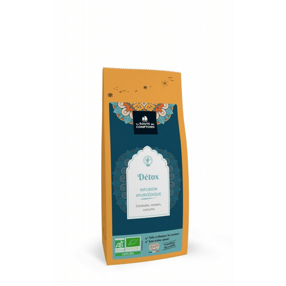 Infusão ayurvédica detox bio 70g La Route des Comptoirs Infusão Ayurvédica Detox, biológica