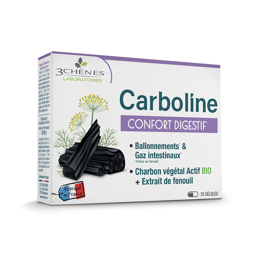 Carboline Les 3 Chênes Suplemento Alimentar Flatulência Sistema Disgestivo Carboline Les 3 Chênes Suplemento Alimentar Flatulência Sistema Disgestivo