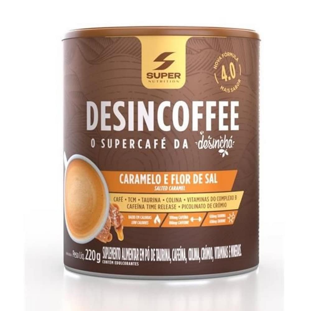 Desincoffee Sabor A Caramelo E Flor De Sal 2250 grs Desincoffee sabor a caramelo e flor de sal, sem glúten, sem lactose, vegan, vegetariano
