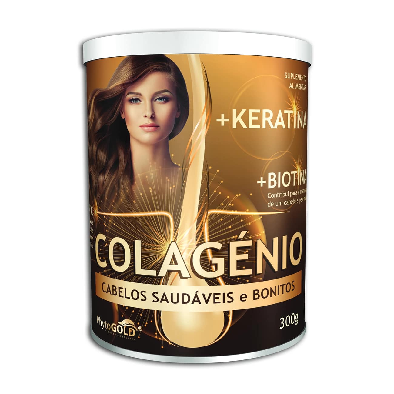 Colagénio Cabelos Saudáveis Suplemento Alimentar Phytogold