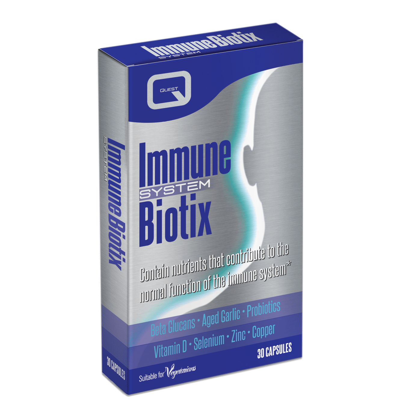 immune biotix Immune System Biotix, suplemento alimentar sem glúten, sem lactose, sem sal, vegetariano