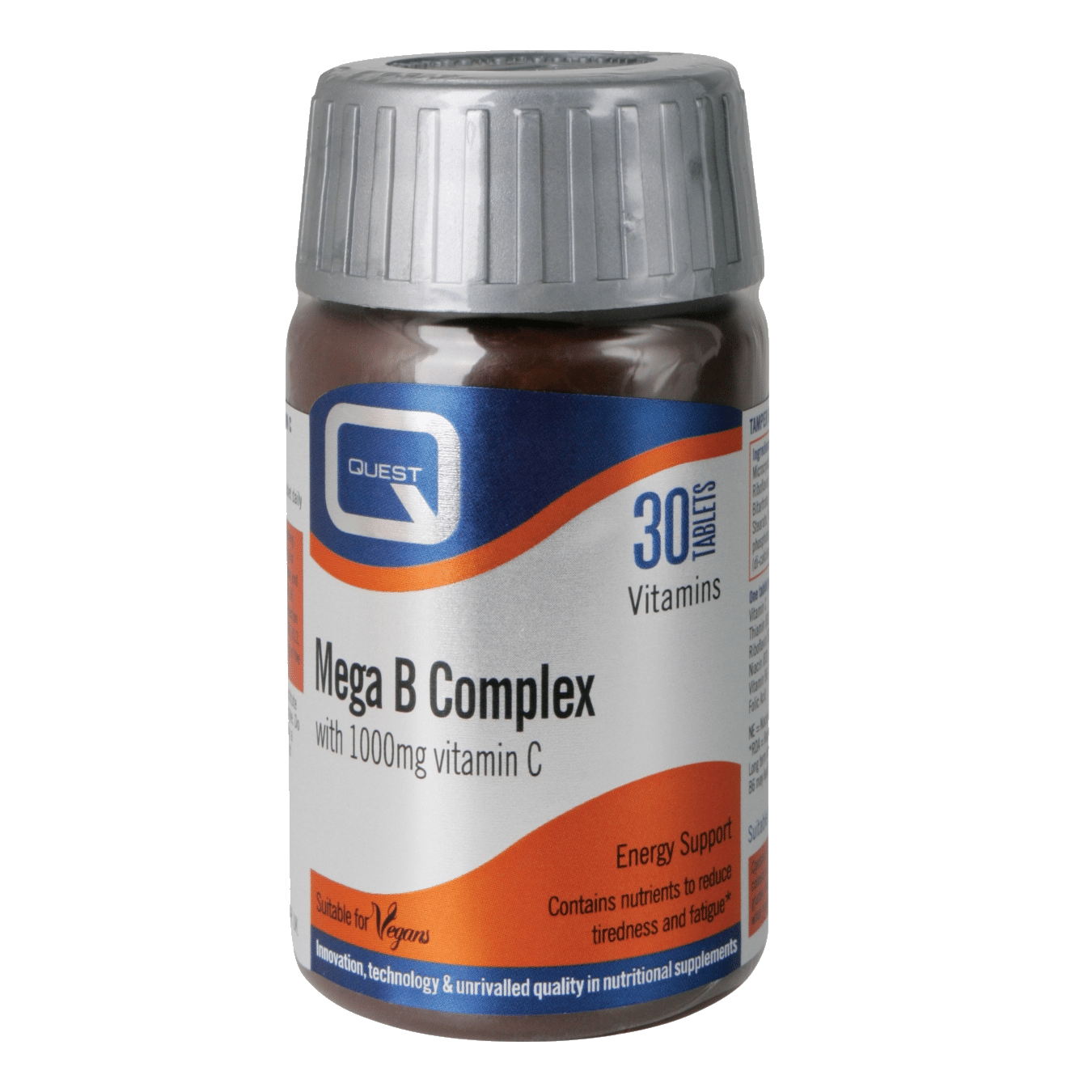 mega B Complex quest Mega B Complex, suplemento alimentar vegan