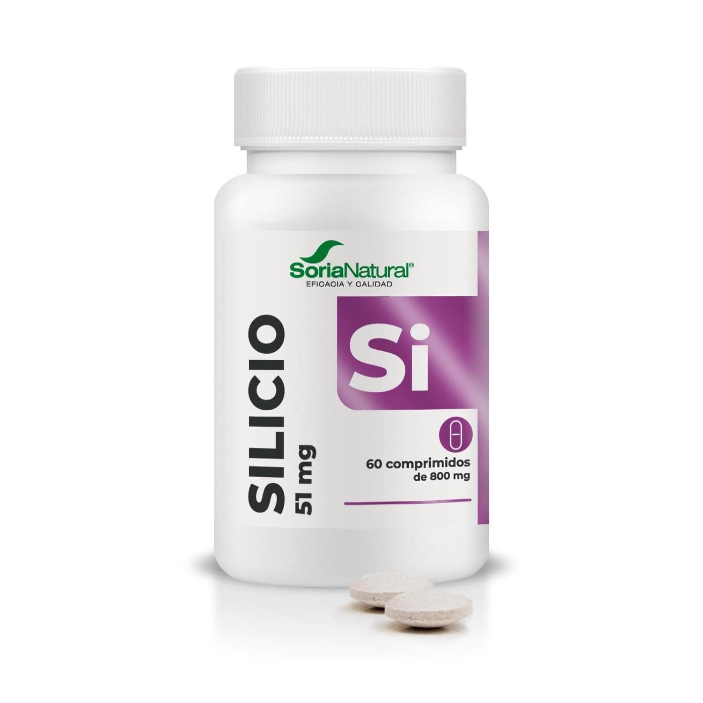 Silício Comprimidos Libertação Prolongada Soria Natural Vitaminas Suplemento Pele Cabelo Unhas Ossos