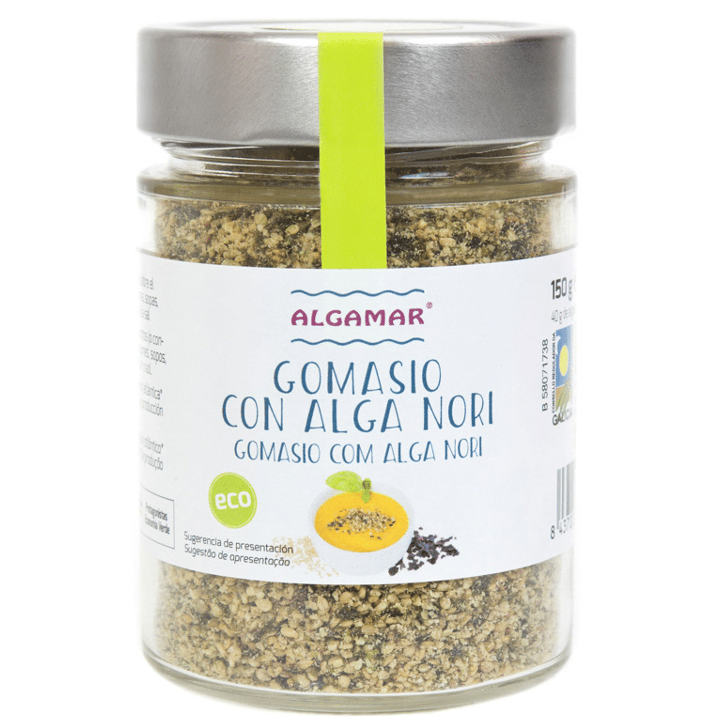 gomasio com alga nori algamar Gomásio com Alga Nori, biológico