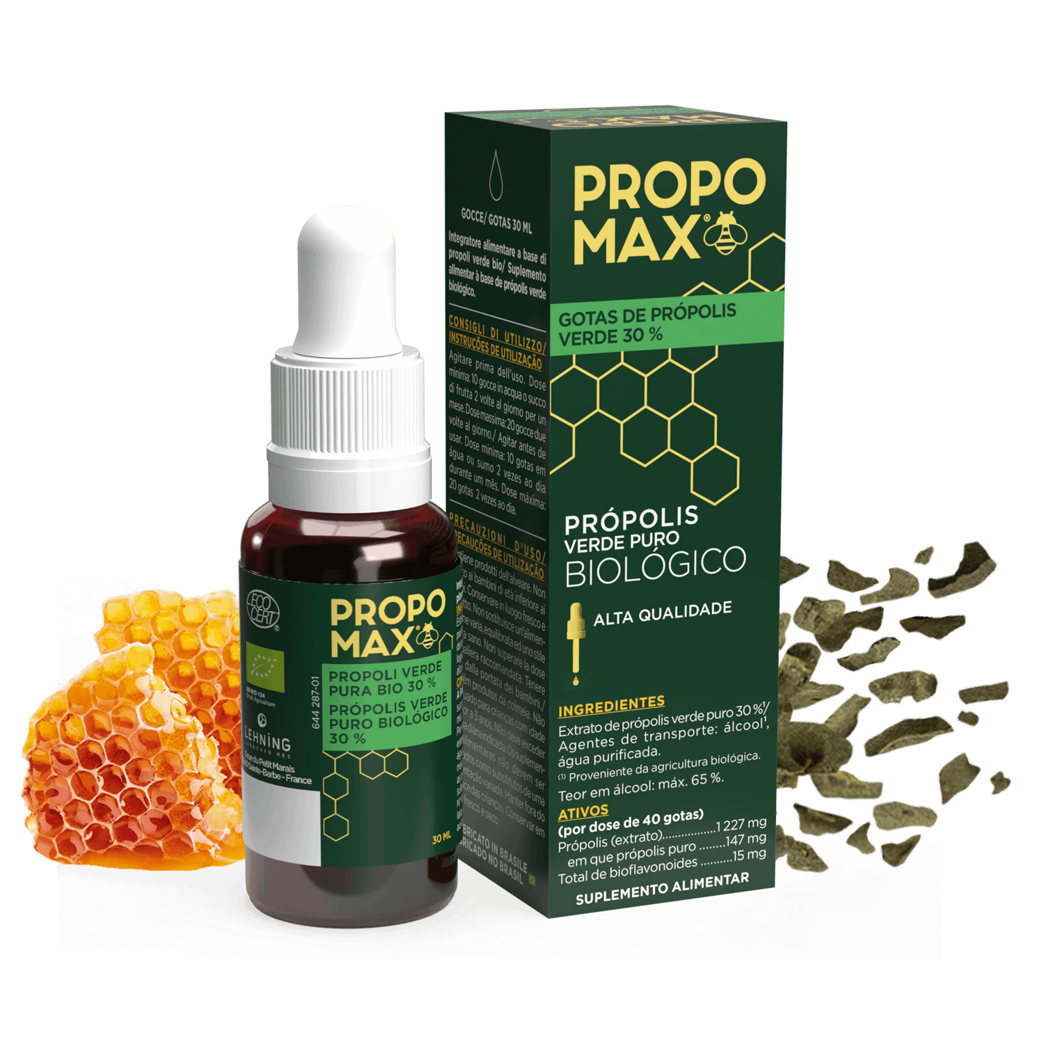 Gotas de Própolis Verde 30% Lehning Imunidade Suplemento Alimentar Gotas de Própolis Verde 30% Lehning Imunidade Suplemento Alimentar