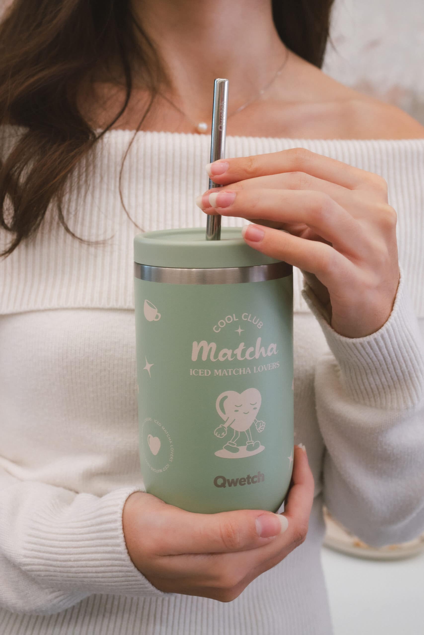 Copo Cool Club verde detalhe 2