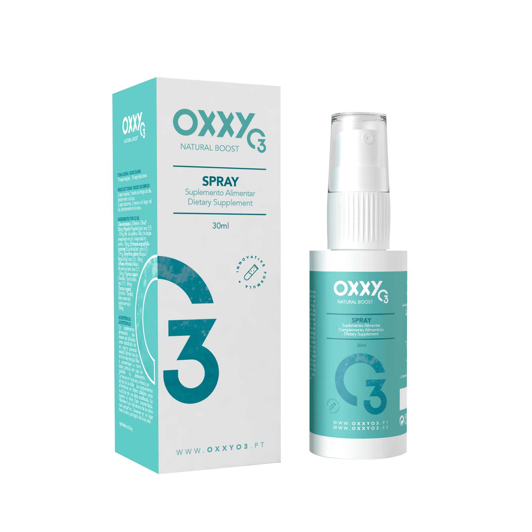 Oxxy Spray OxxyO3 Suplemento Alimentar Alívio Garganta Aftas Oxxy Spray OxxyO3 Suplemento Alimentar Alívio Garganta Aftas
