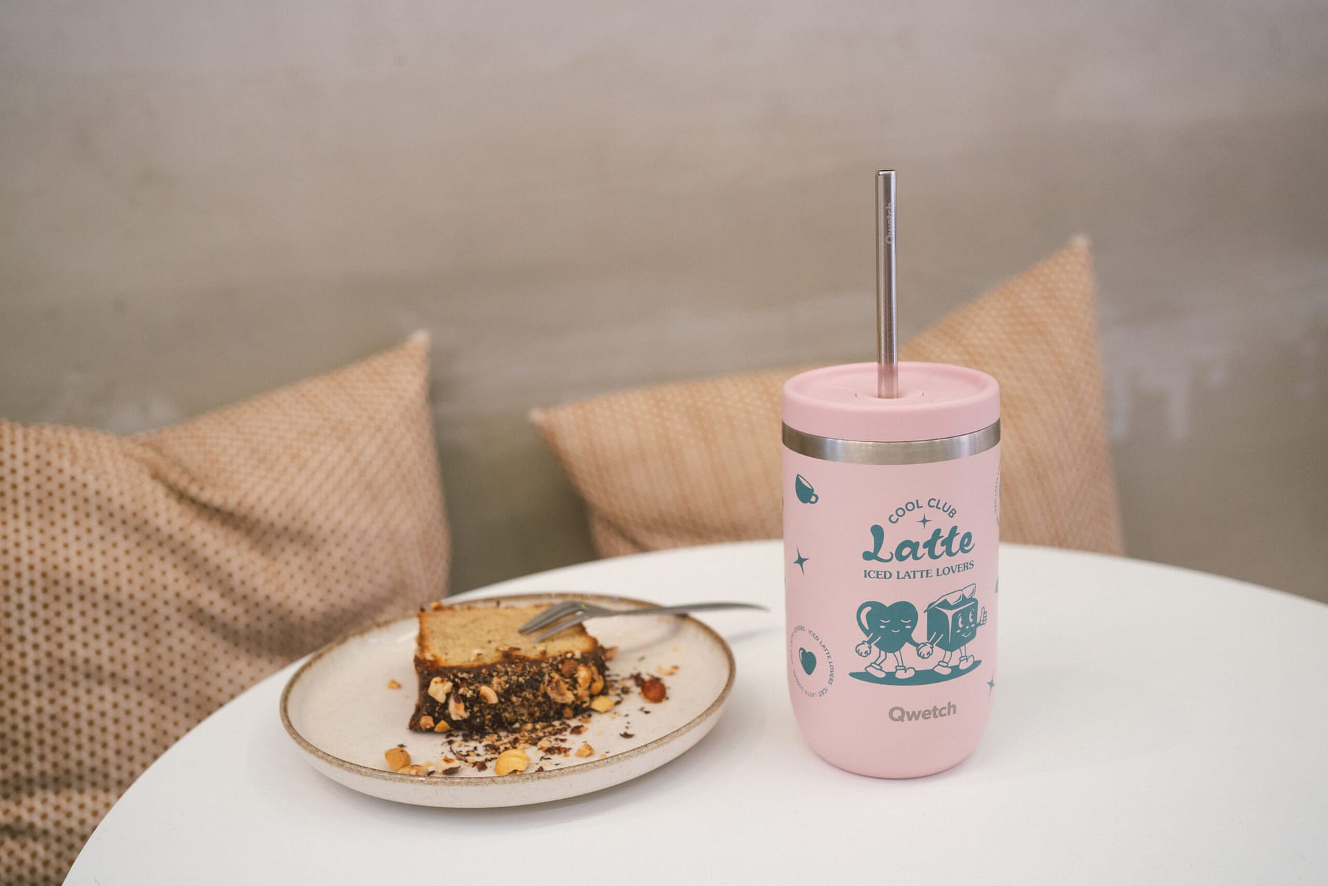 Copo Cool Club Rosa detalhe 1