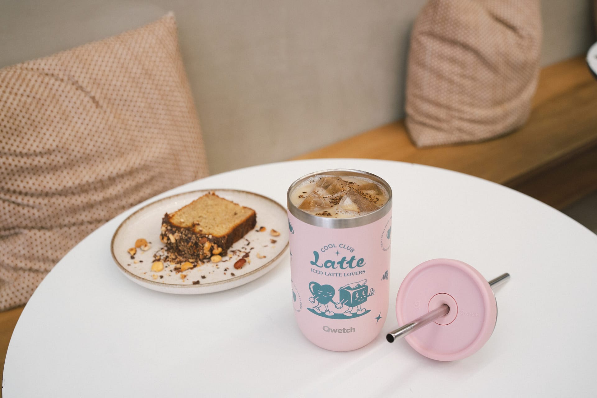 Copo Cool Club Rosa detalhe 2