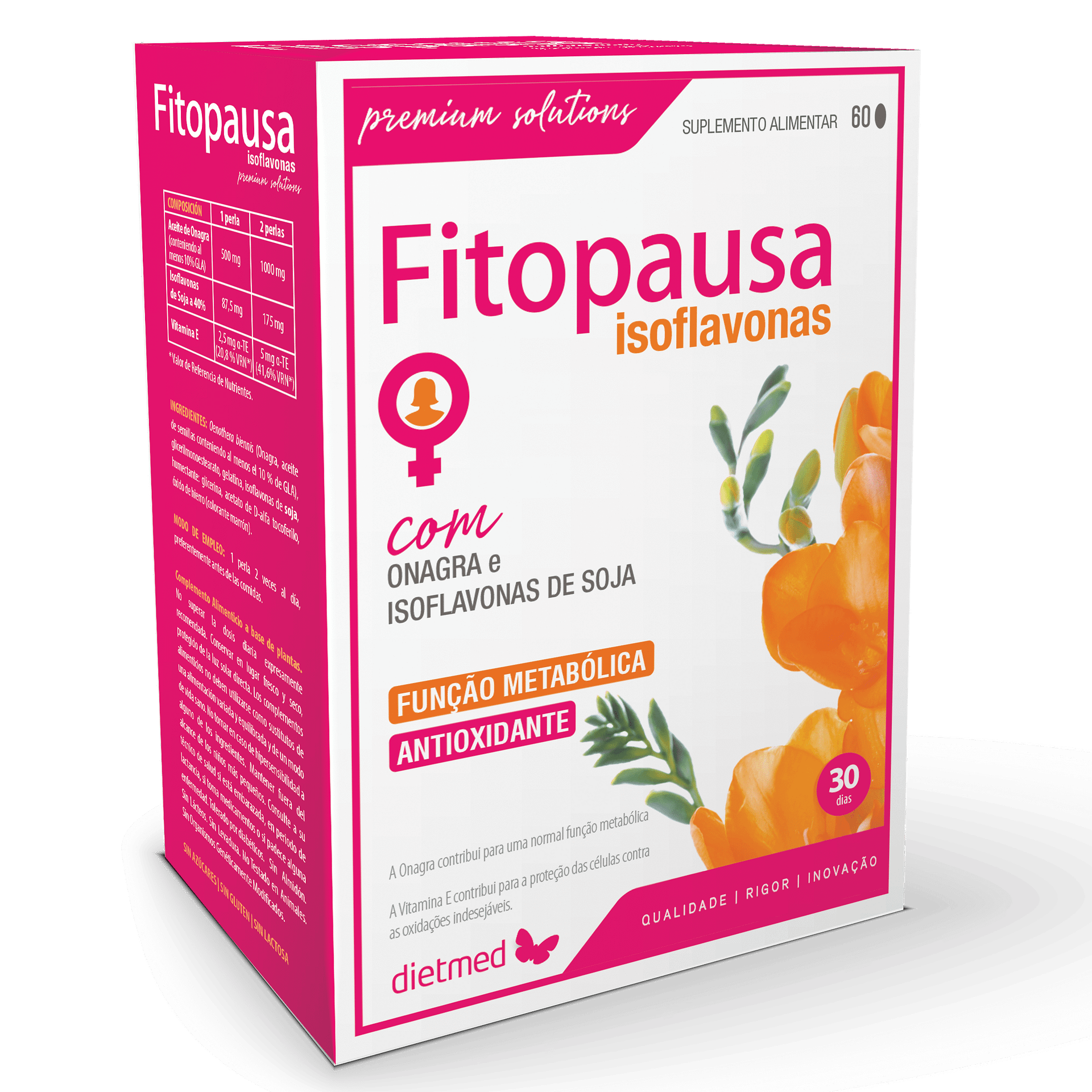 Fitopausa isoflavonas 60comp dietmed Fitopausa Isoflavonas, suplemento alimentar sem glúten, sem lactose
