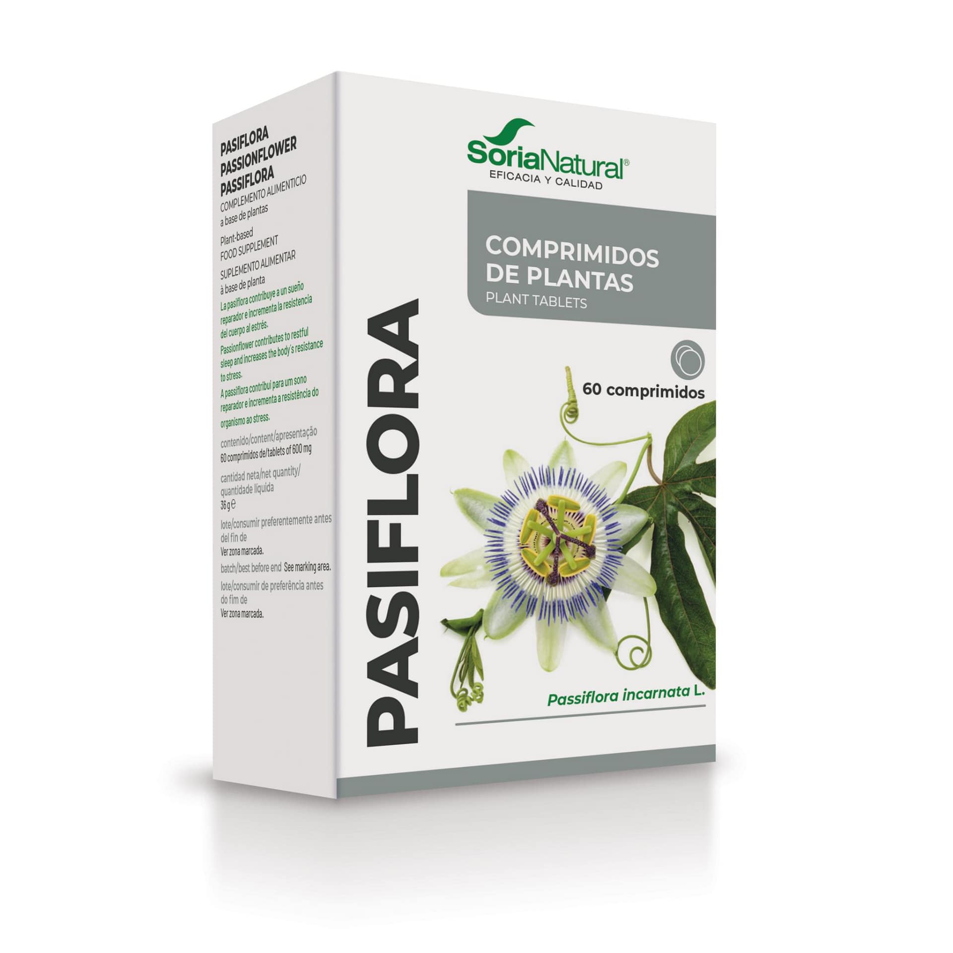 Comprimidos Passiflora Soria Natural Sono Insónias Stress Sistema Nervoso