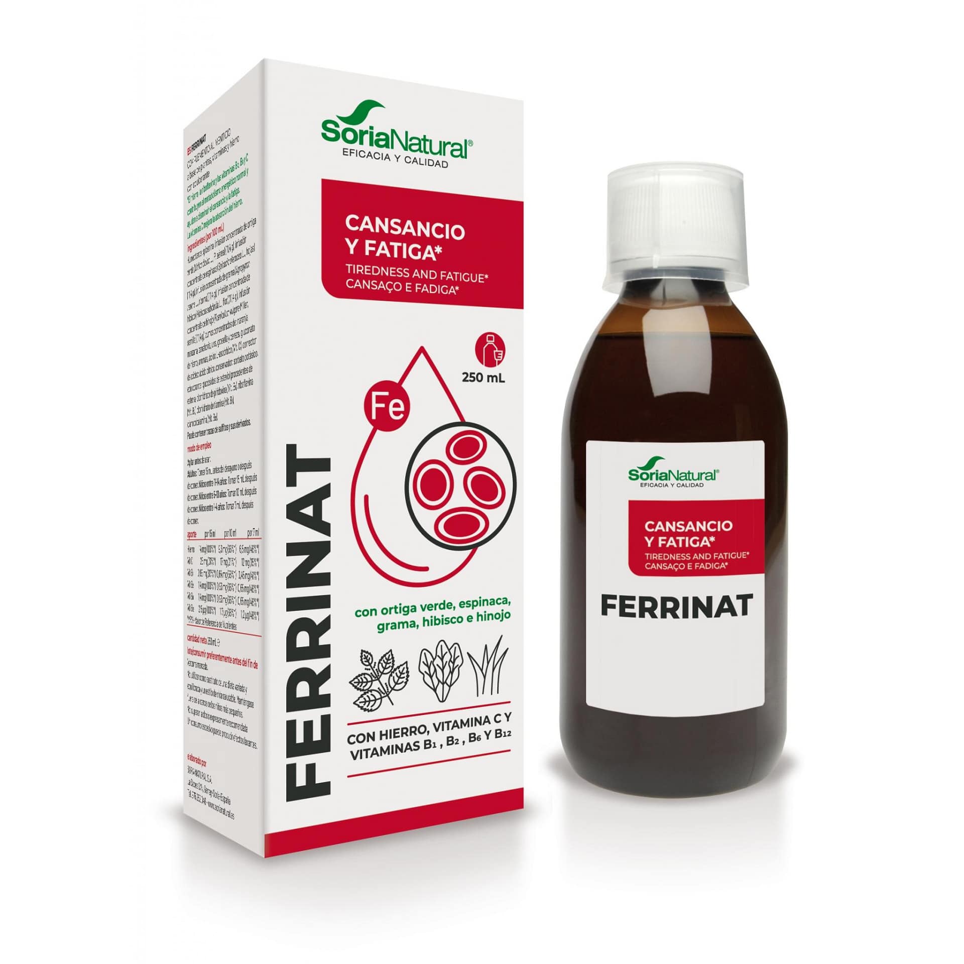 Ferrinat Soria Natural Suplemento Alimentar Cansaço Fadiga