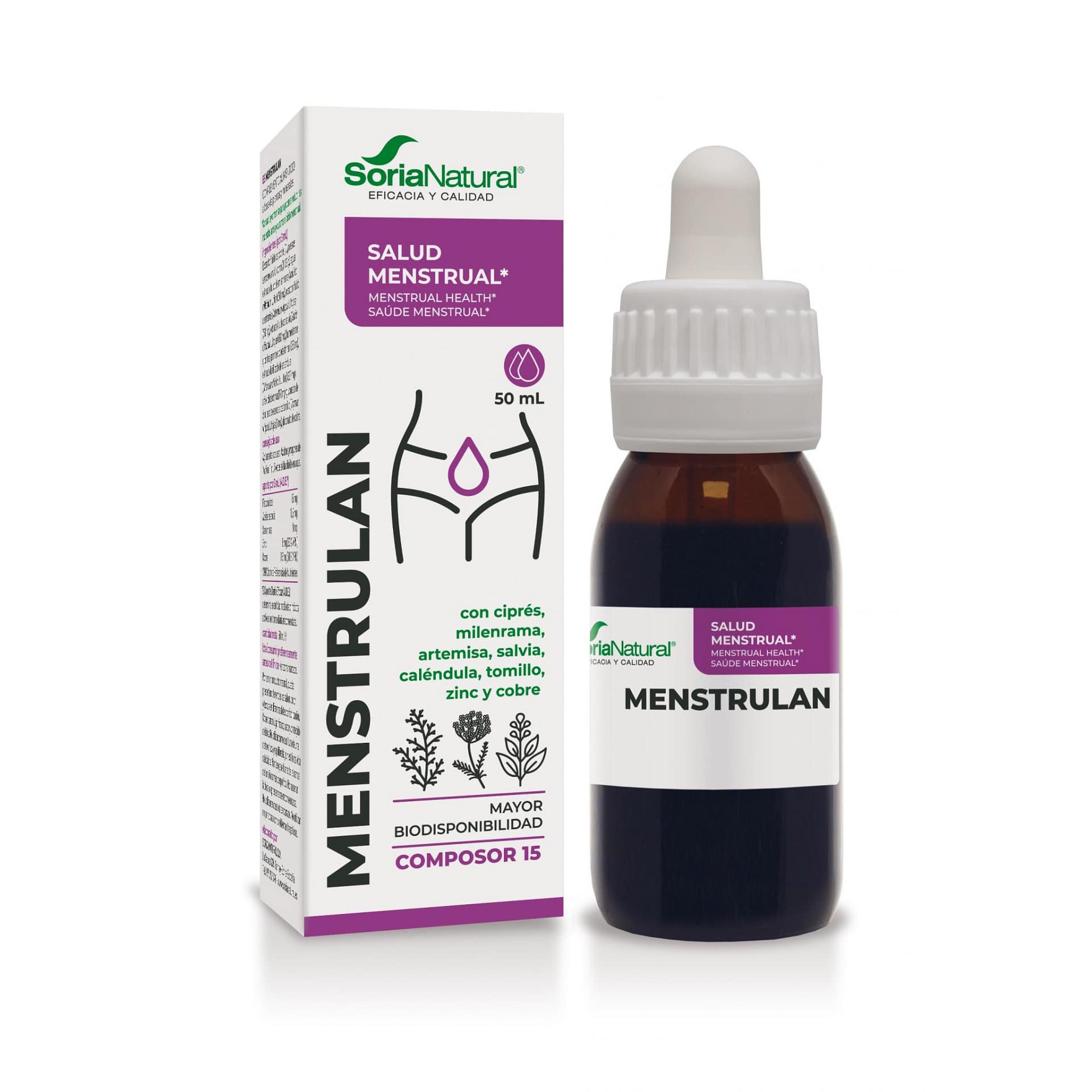 Menstrulan Composor 15 Soria Natural Menstruação Regular Ciclo