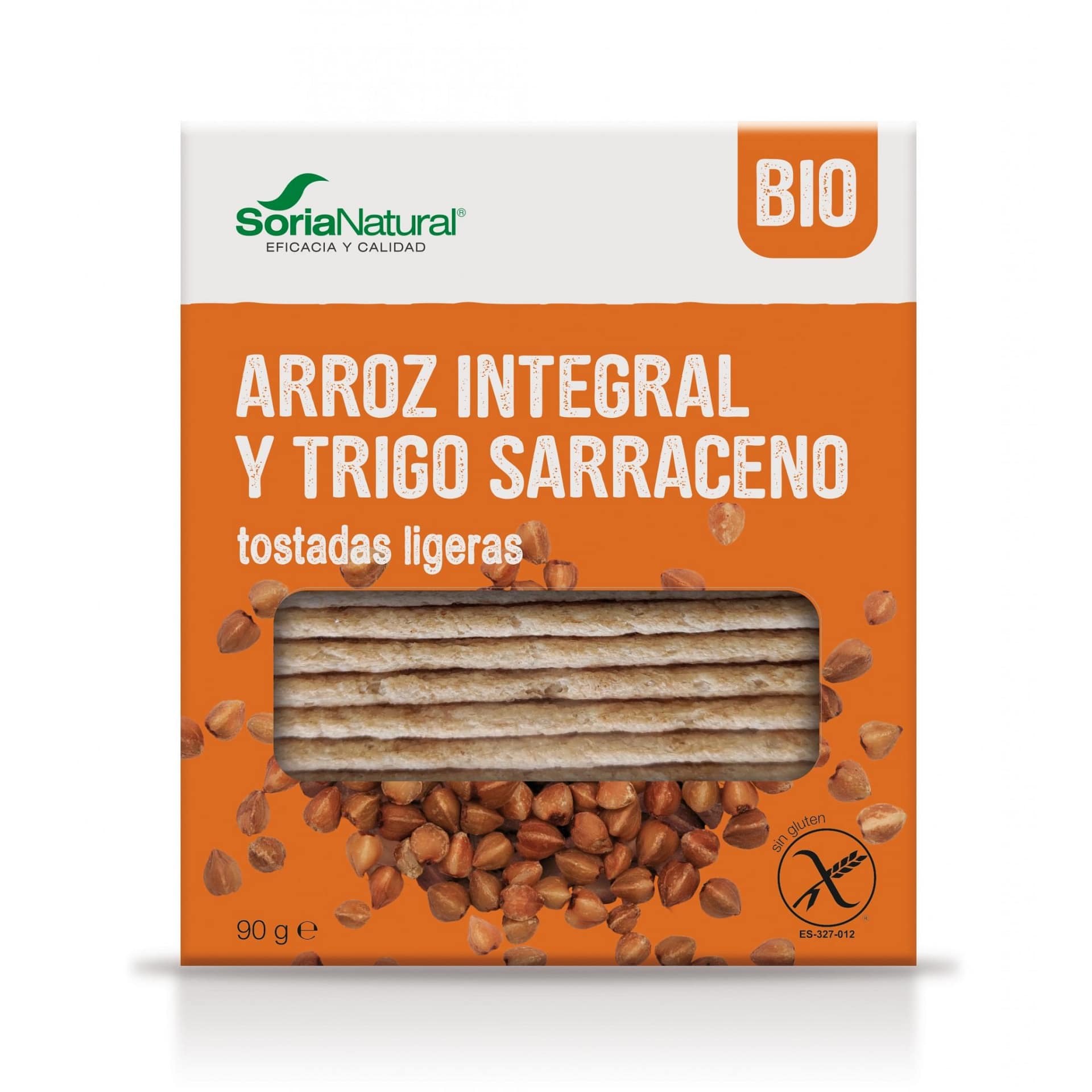 Tostas Ligeiras Crocantes De Arroz Integral e Trigo Sarraceno Soria Natural Alimentação