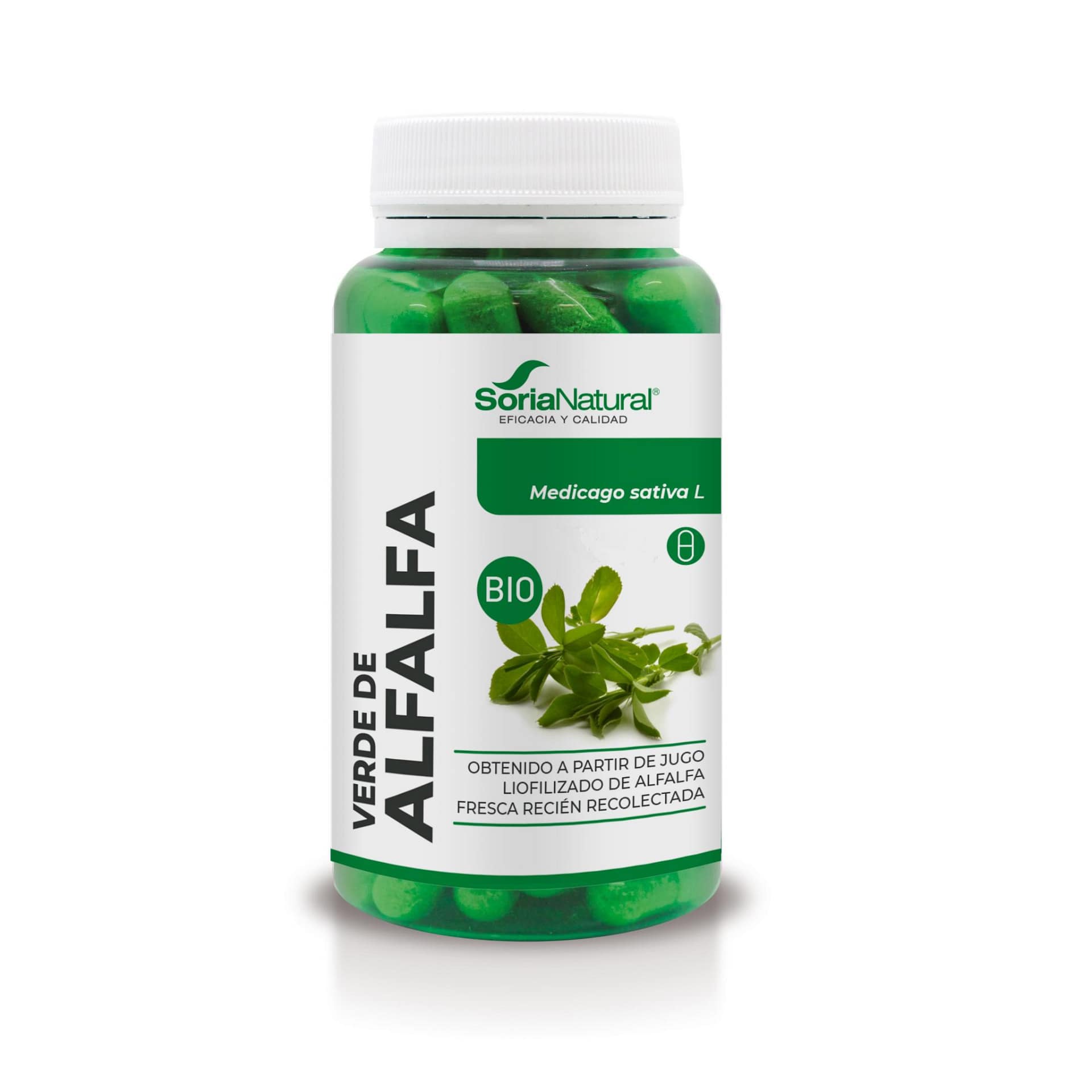 Verde Alfafa Cápsulas Soria Natural Nutrição Desintoxicação Suplemento Alimentar