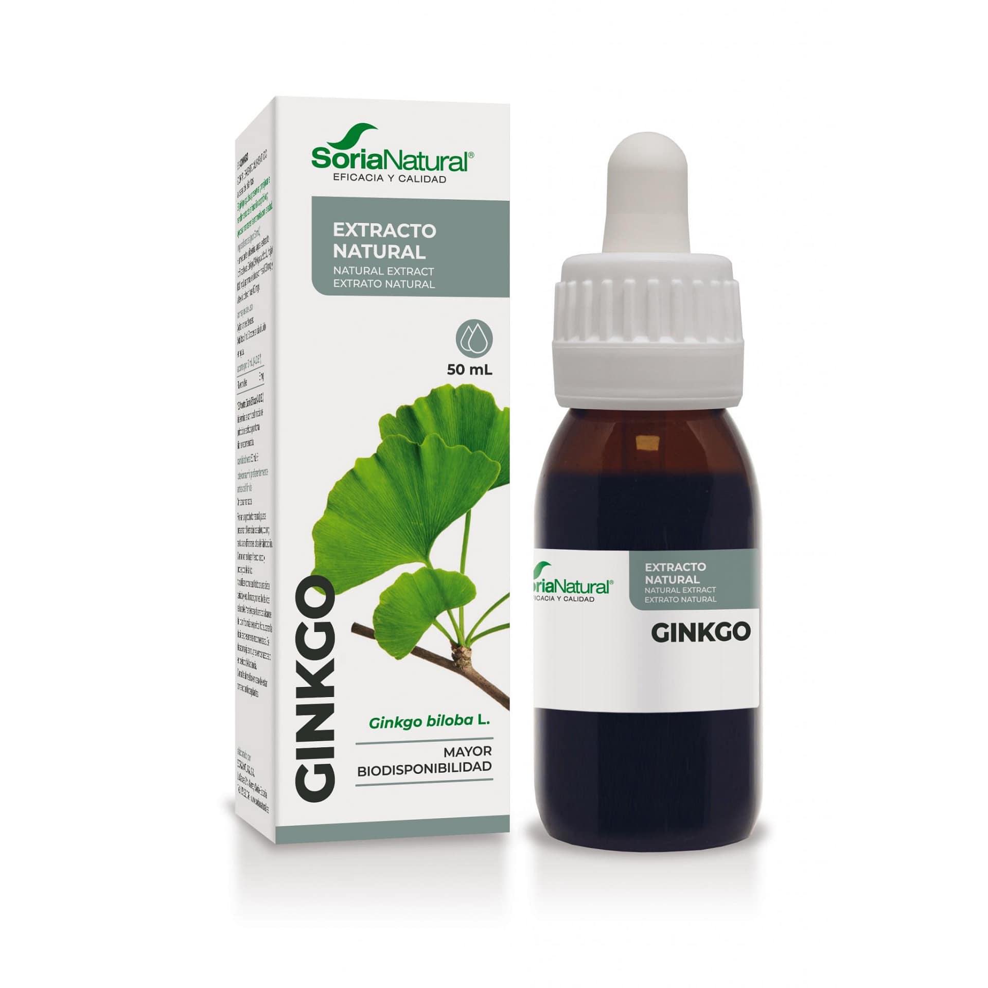 Extrato Ginkgo Biloba Soria Natural Circulação Atividade Mental Extrato Ginkgo Biloba Soria Natural Circulação Atividade Mental