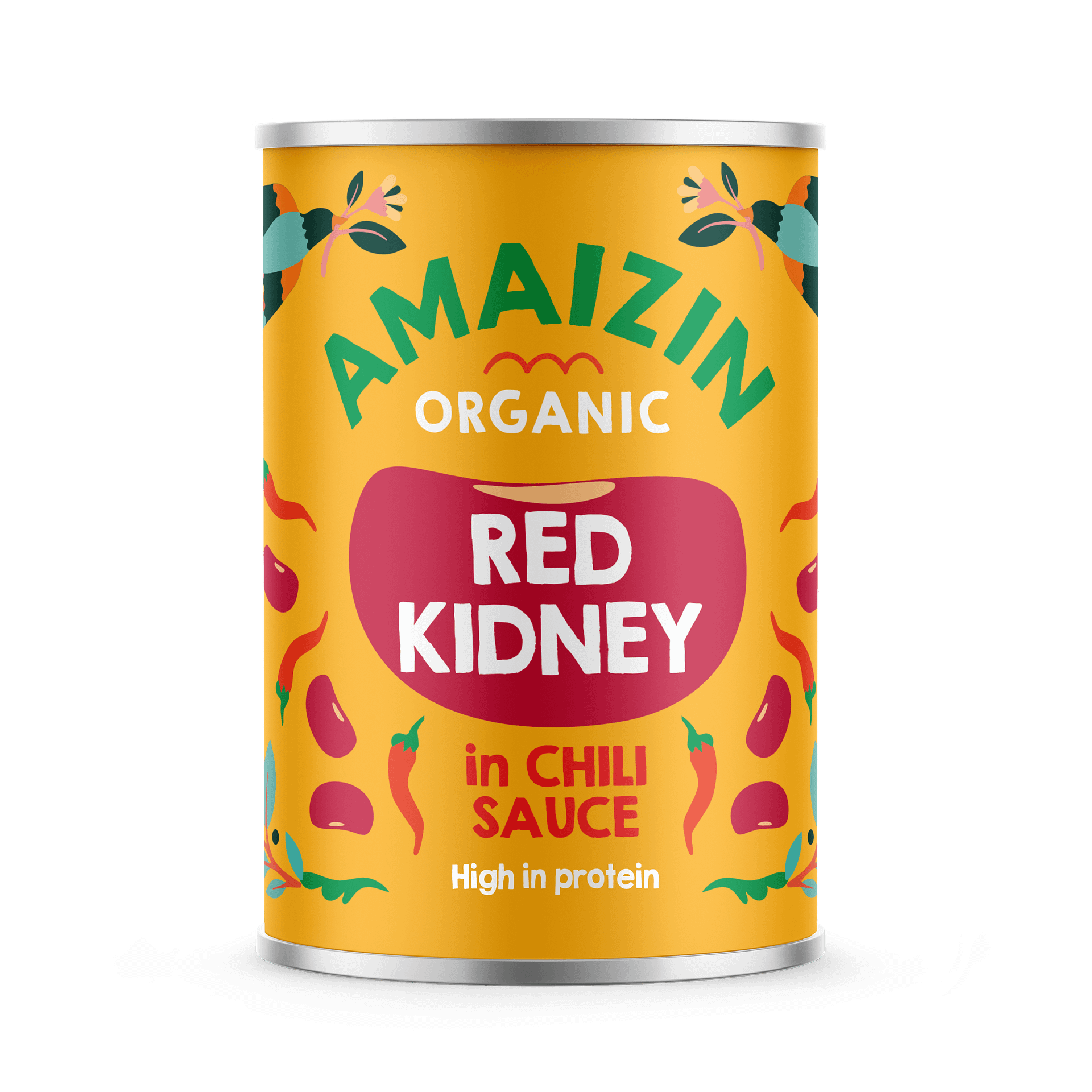 Feijão Vermelho cmolho picante chili bio 400g Amaizin Feijão Vermelho com molho picante