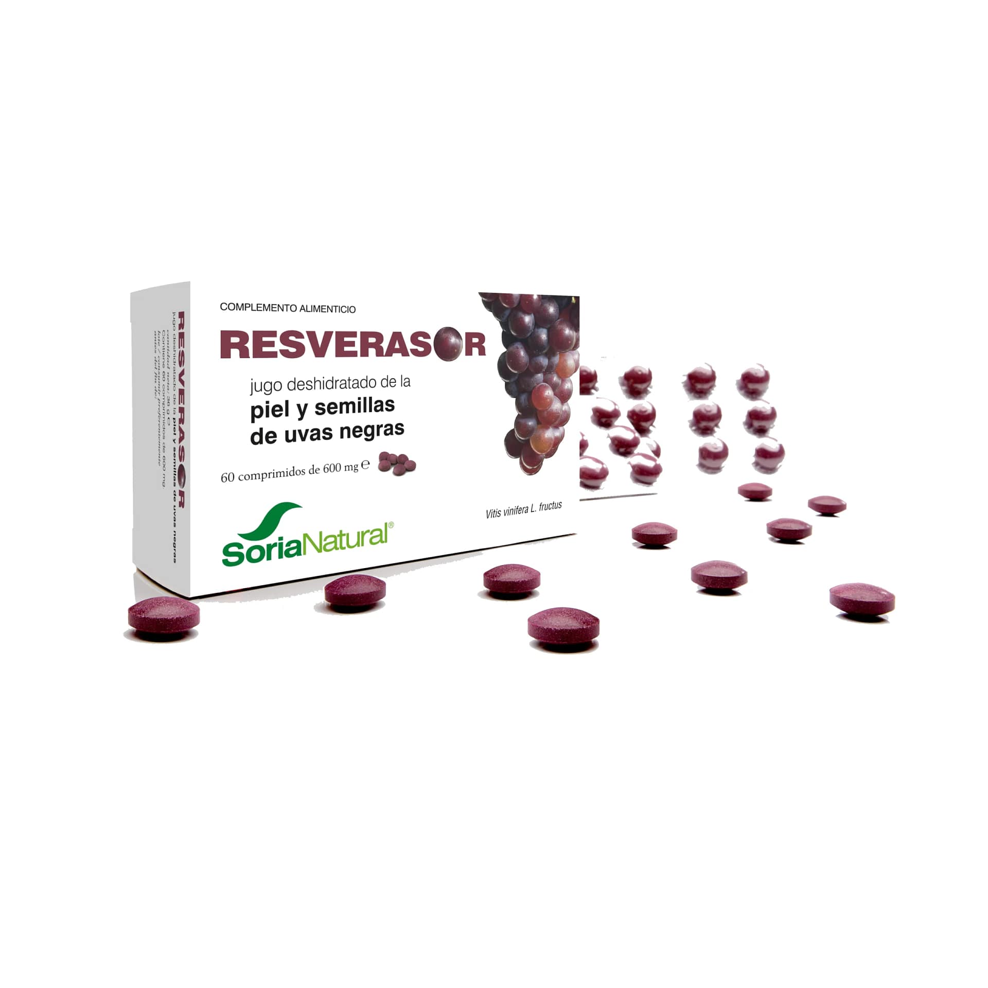 Resverasor Comprimidos Soria Natural Suplemento Deteriação Membrana Celular Proteção Resverasor Comprimidos Soria Natural Suplemento Deteriação Membrana Celular Proteção